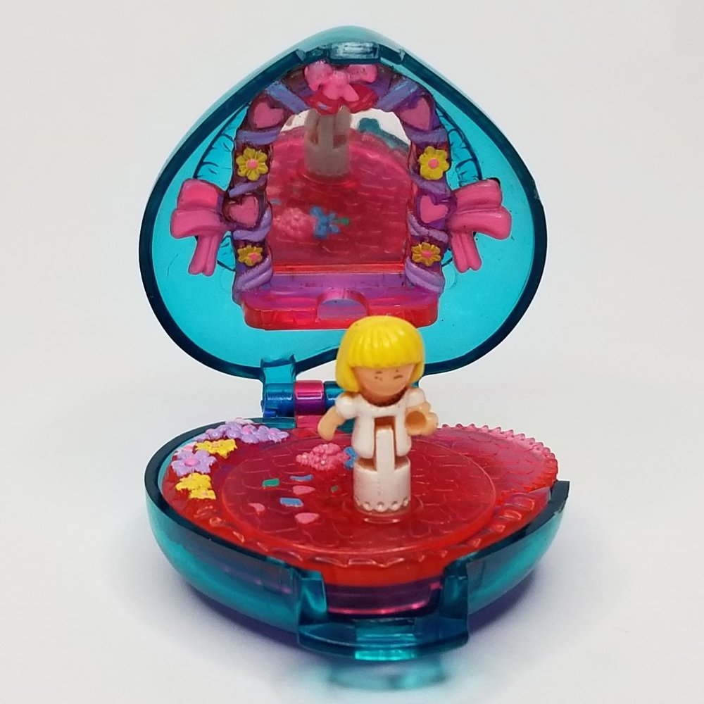 Rare 1996 Polly Pocket Wedding Day Locket Sparkle Surprise Vintage Bluebird